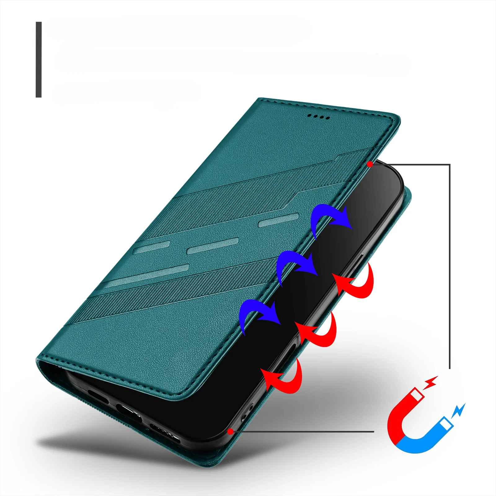 Galaxy A57 - Punk Style Wallet Case mit Standfunktion - Image 6