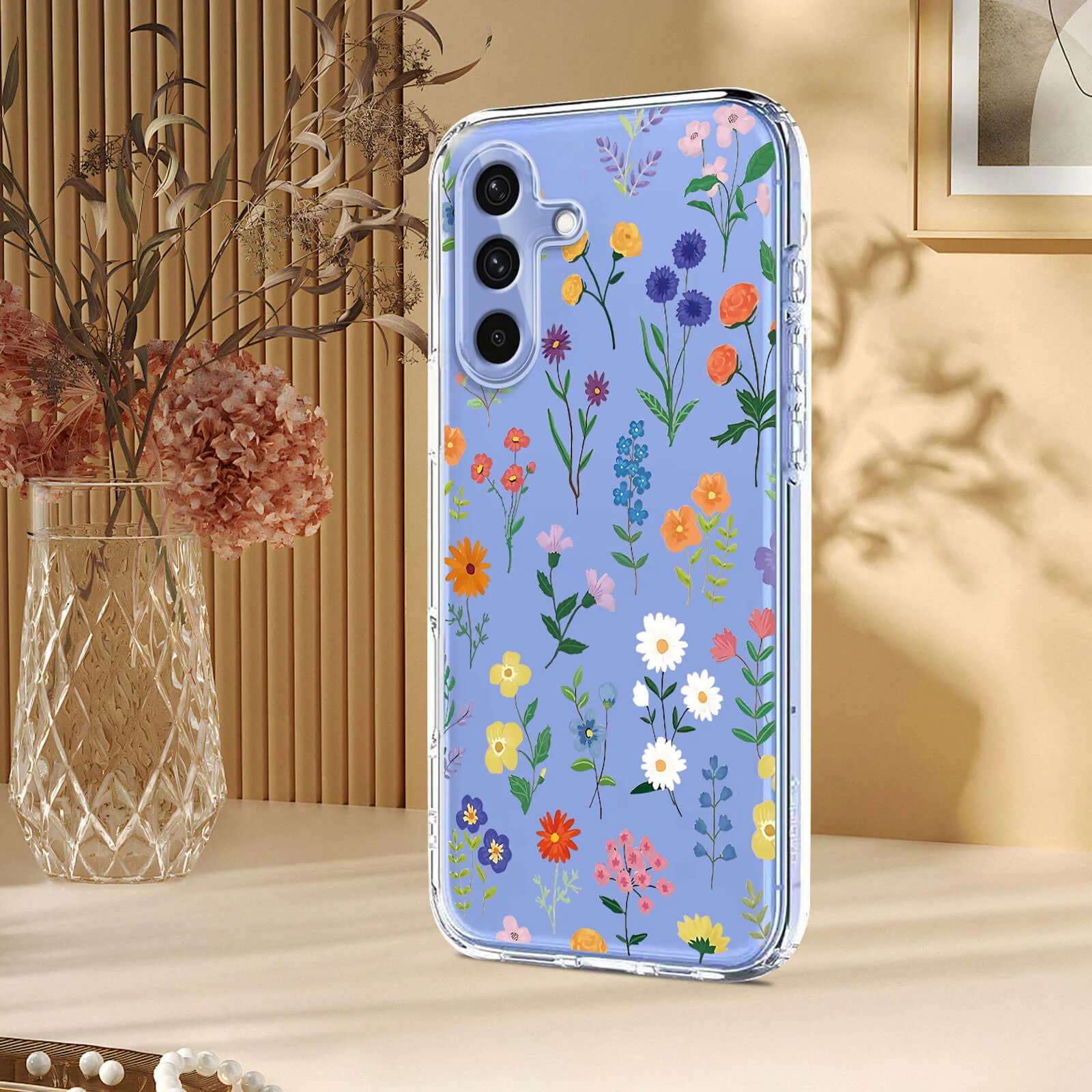 Galaxy A57 - Silikon Gummi Hülle Blumen - Image 10