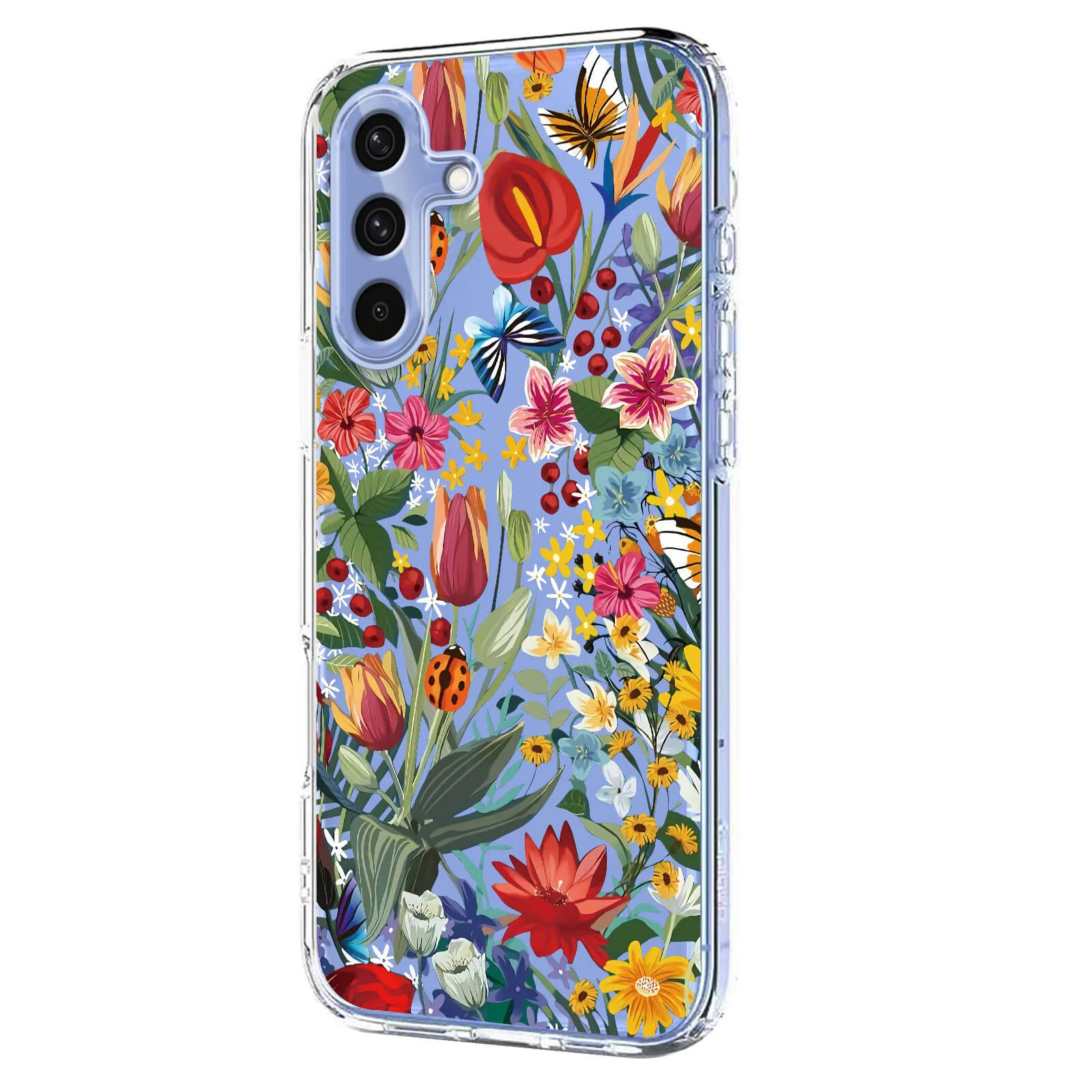 Galaxy A57 - Silikon Gummi Hülle Blumen - Image 17