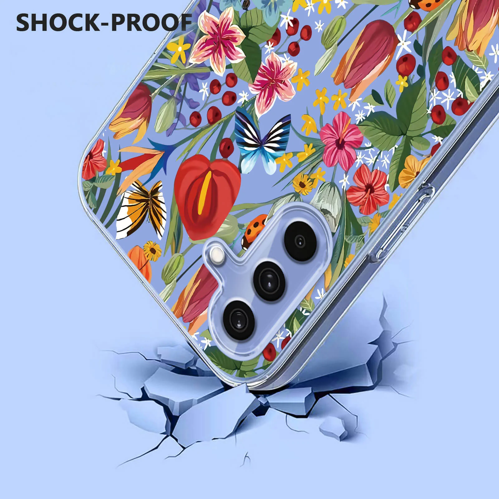 Galaxy A57 - Silikon Gummi Hülle Blumen - Image 18
