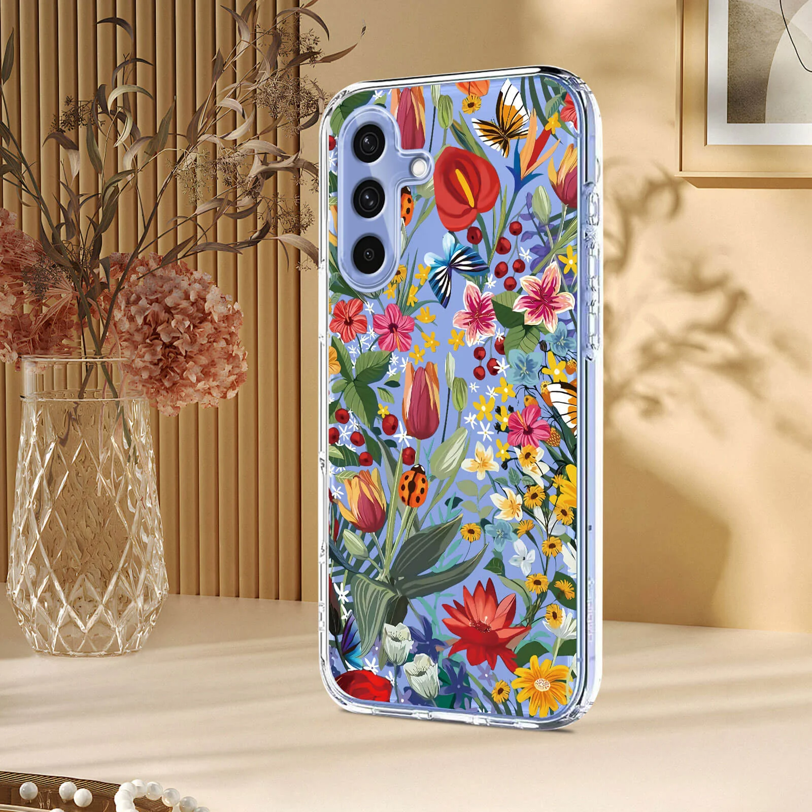 Galaxy A57 - Silikon Gummi Hülle Blumen - Image 19