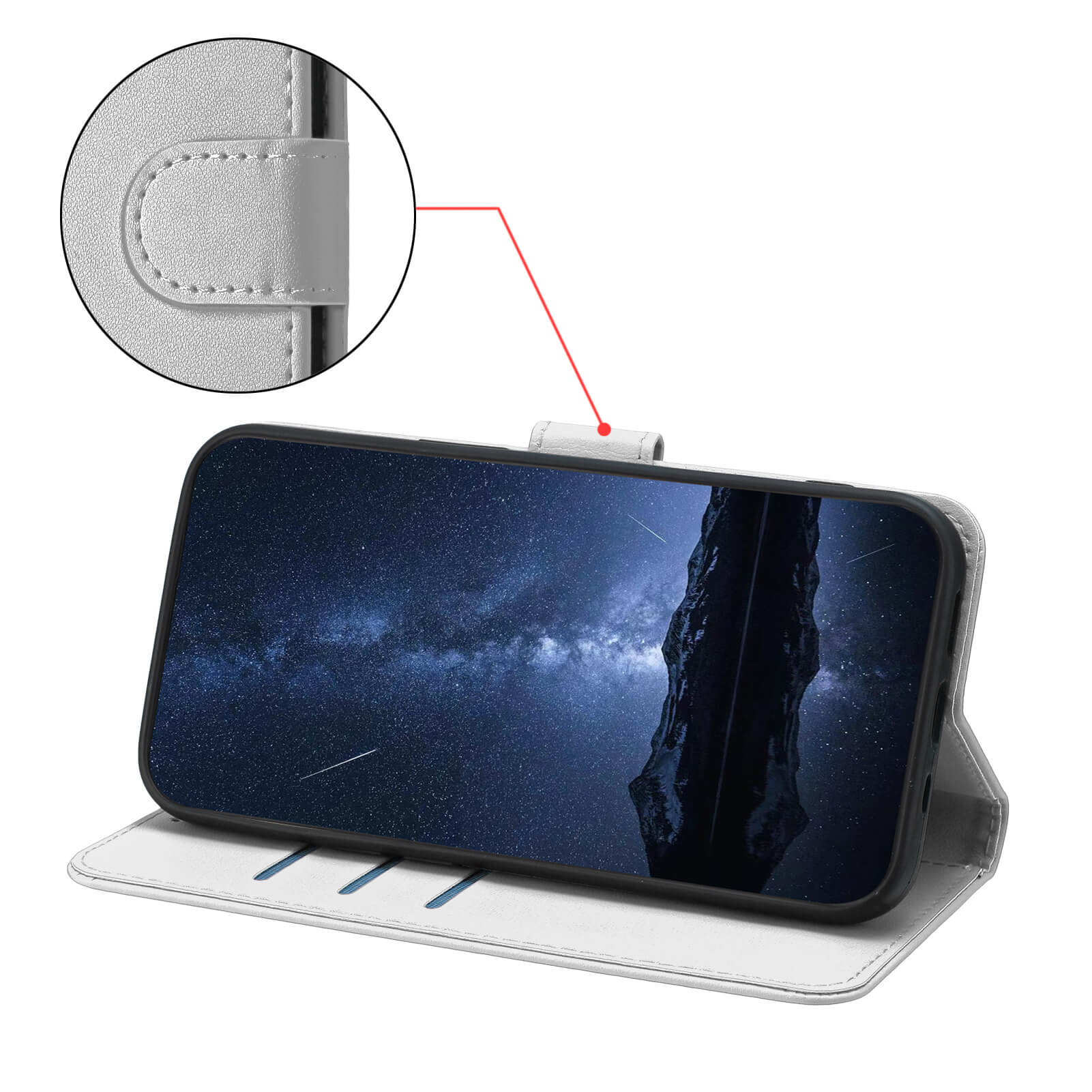 Galaxy A57 - Solide Leder Etui Hülle - Image 14