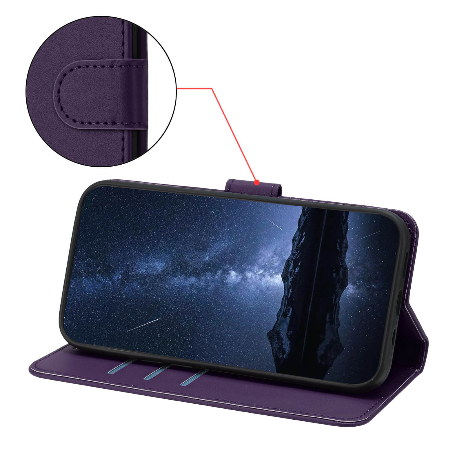 Galaxy A57 - Solide Leder Etui Hülle - Image 21