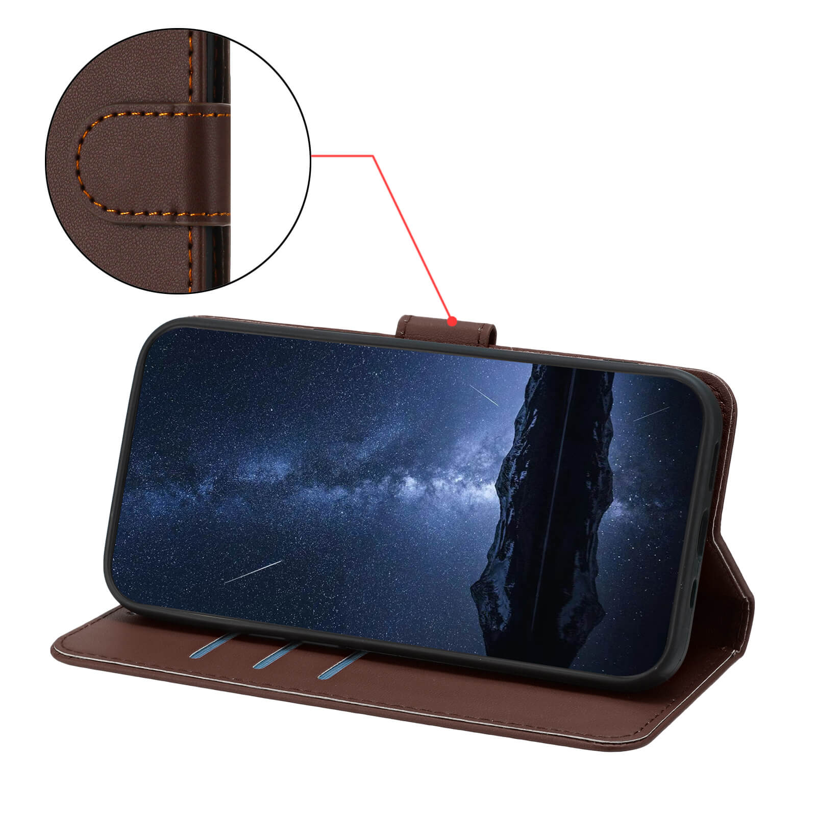 Galaxy A57 - Solide Leder Etui Hülle - Image 25