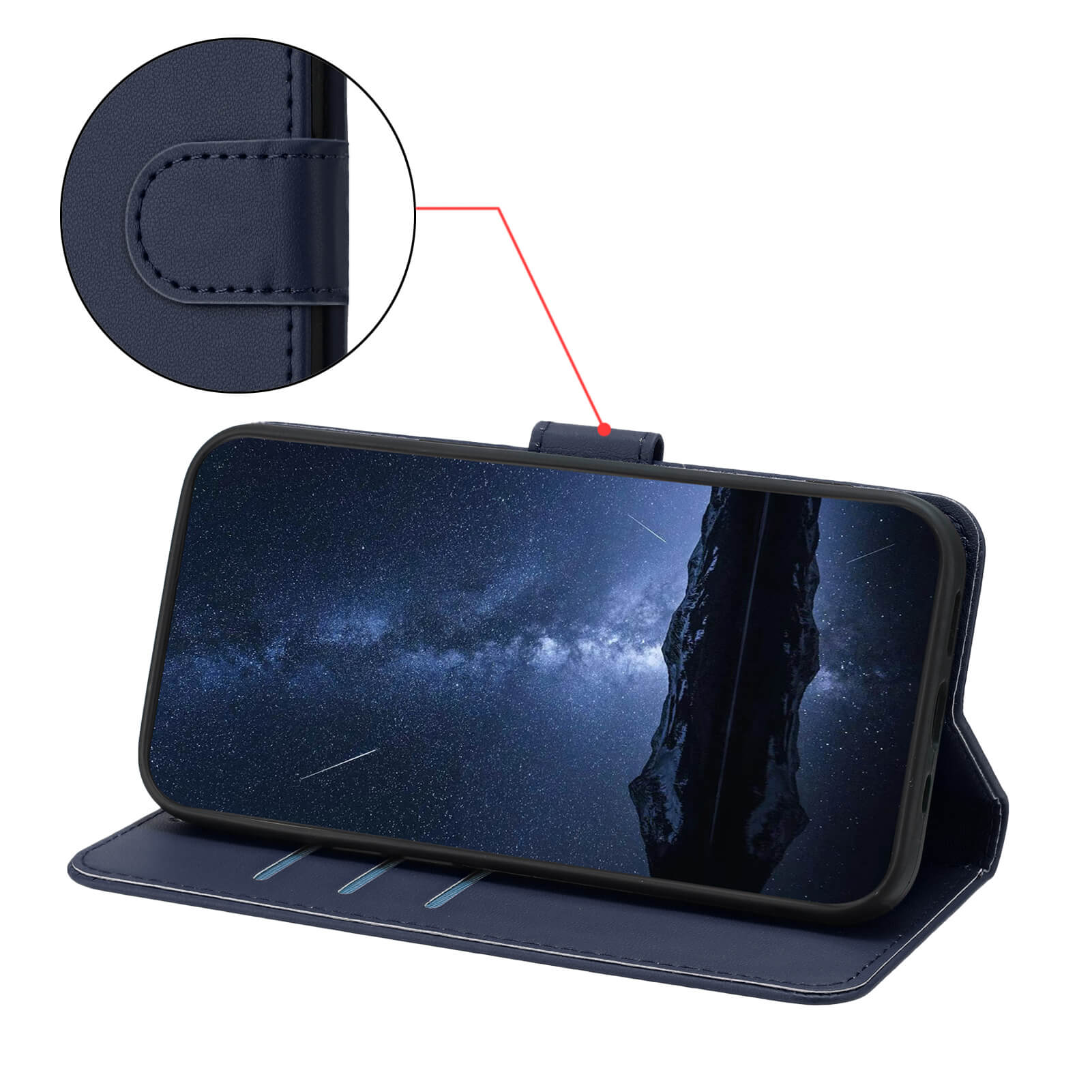Galaxy A57 - Solide Leder Etui Hülle - Image 29