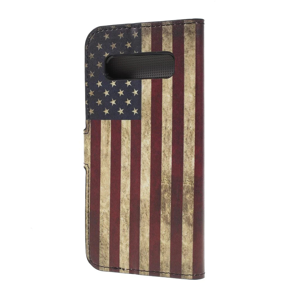 Galaxy S10 - Leder Hüllen Etui Usa Amerika Flagge - Image 4