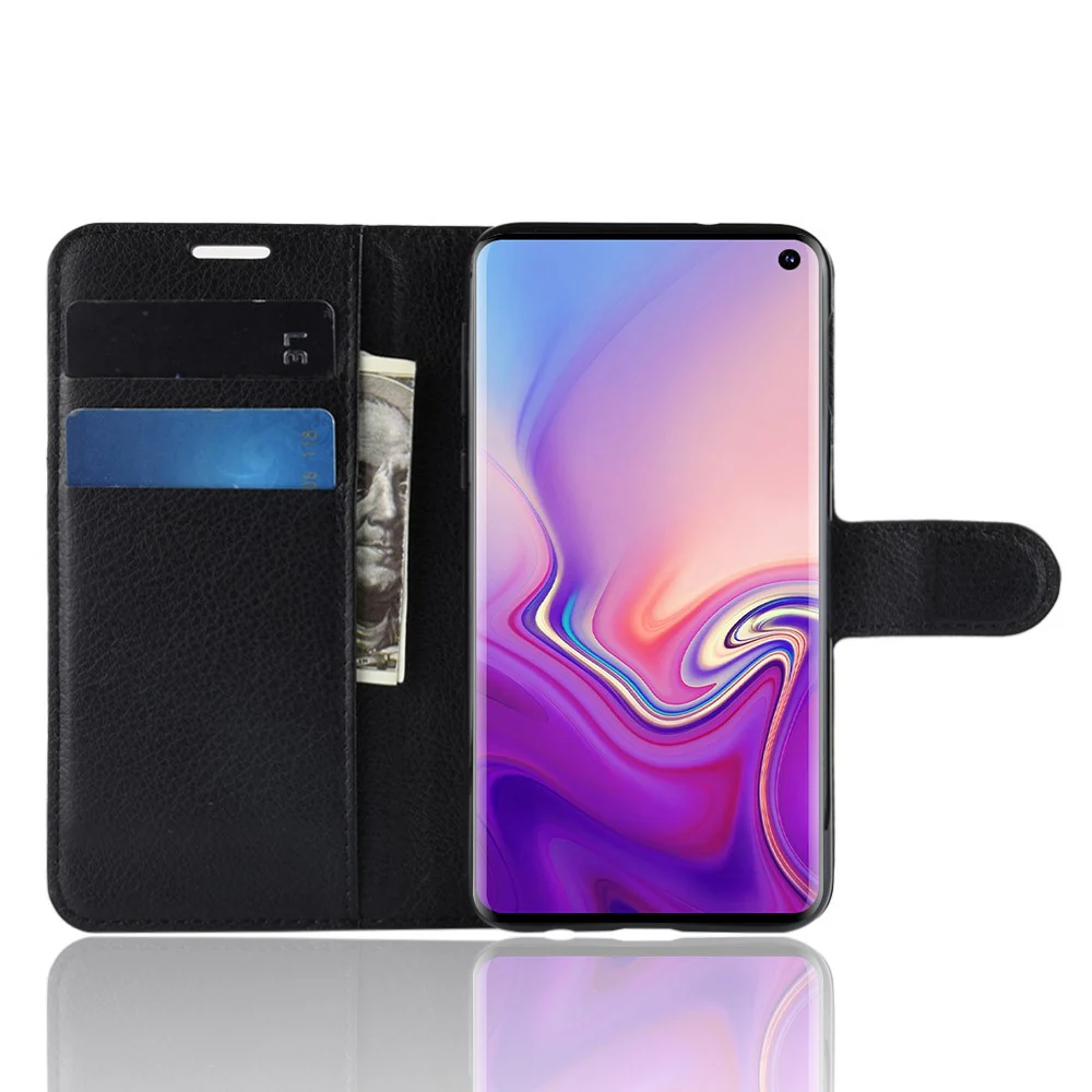 Galaxy S10e - Leder Etui Hülle Mit Kartenfächern Schwarz - Image 5