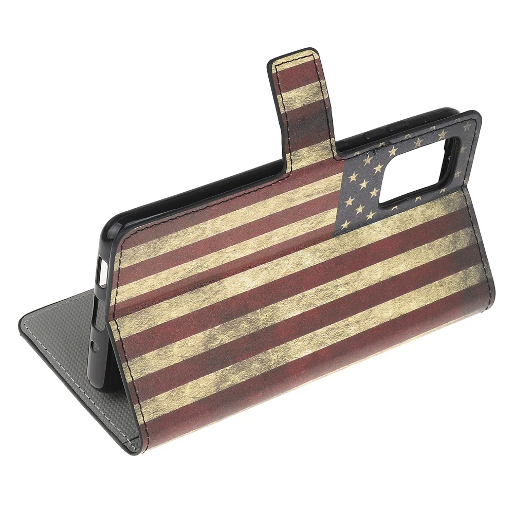 Galaxy S20+ Plus - Leder Hülle Kartenfach Usa Flagge - Image 3