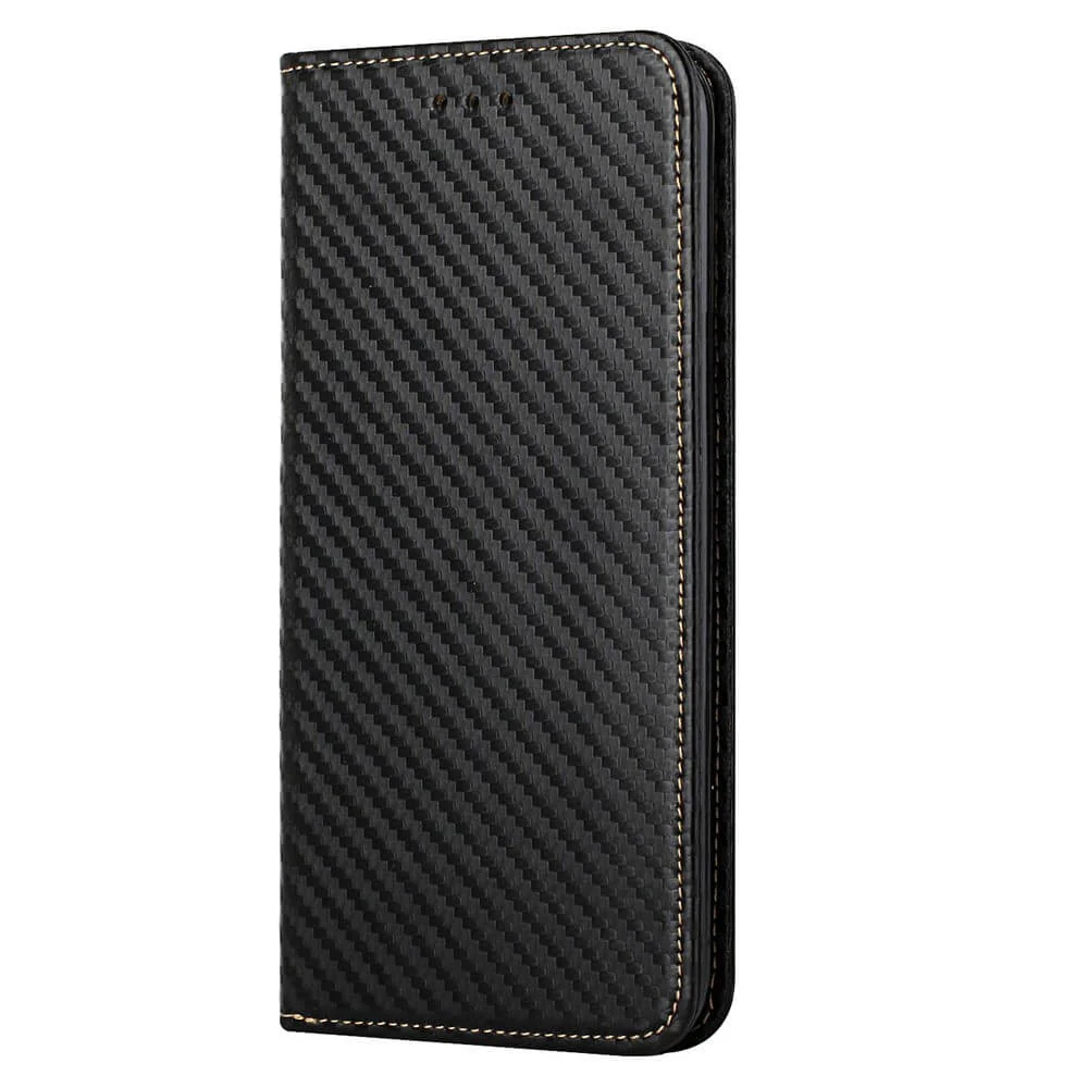 Galaxy S23+ - Carbon Look Flip Case Hülle - Image 11