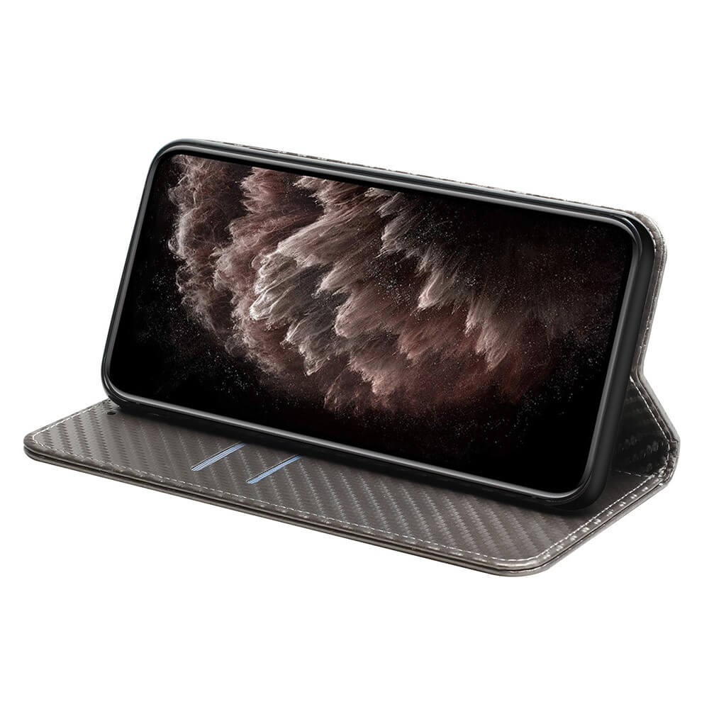 Galaxy S23+ - Carbon Look Flip Case Hülle - Image 15