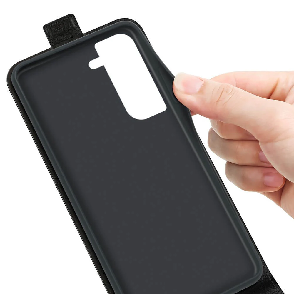 Galaxy S23 - Klassisches Flip Case Vertikal Schwarz - Image 3