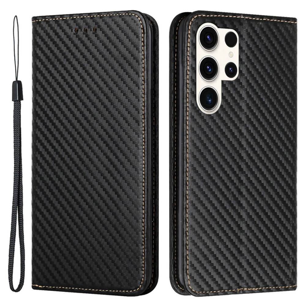 Galaxy S24 Ultra - Carbon Look Flip Case