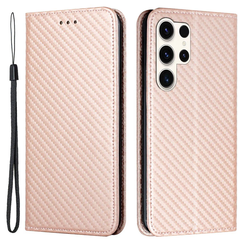 Galaxy S24 Ultra - Carbon Look Flip Case - Image 8
