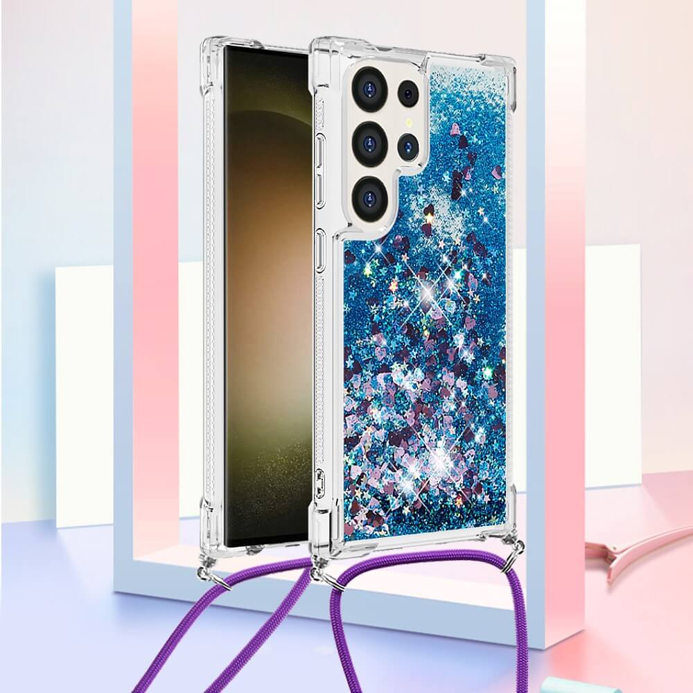 Galaxy S24 Ultra - Glitzer Hülle Mit Umhängeband - Image 12