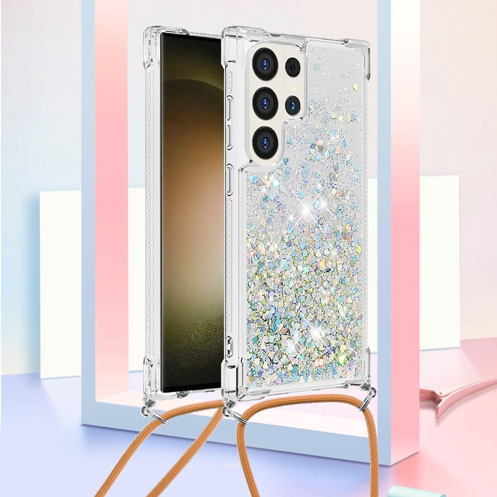 Galaxy S24 Ultra - Glitzer Hülle Mit Umhängeband - Image 4