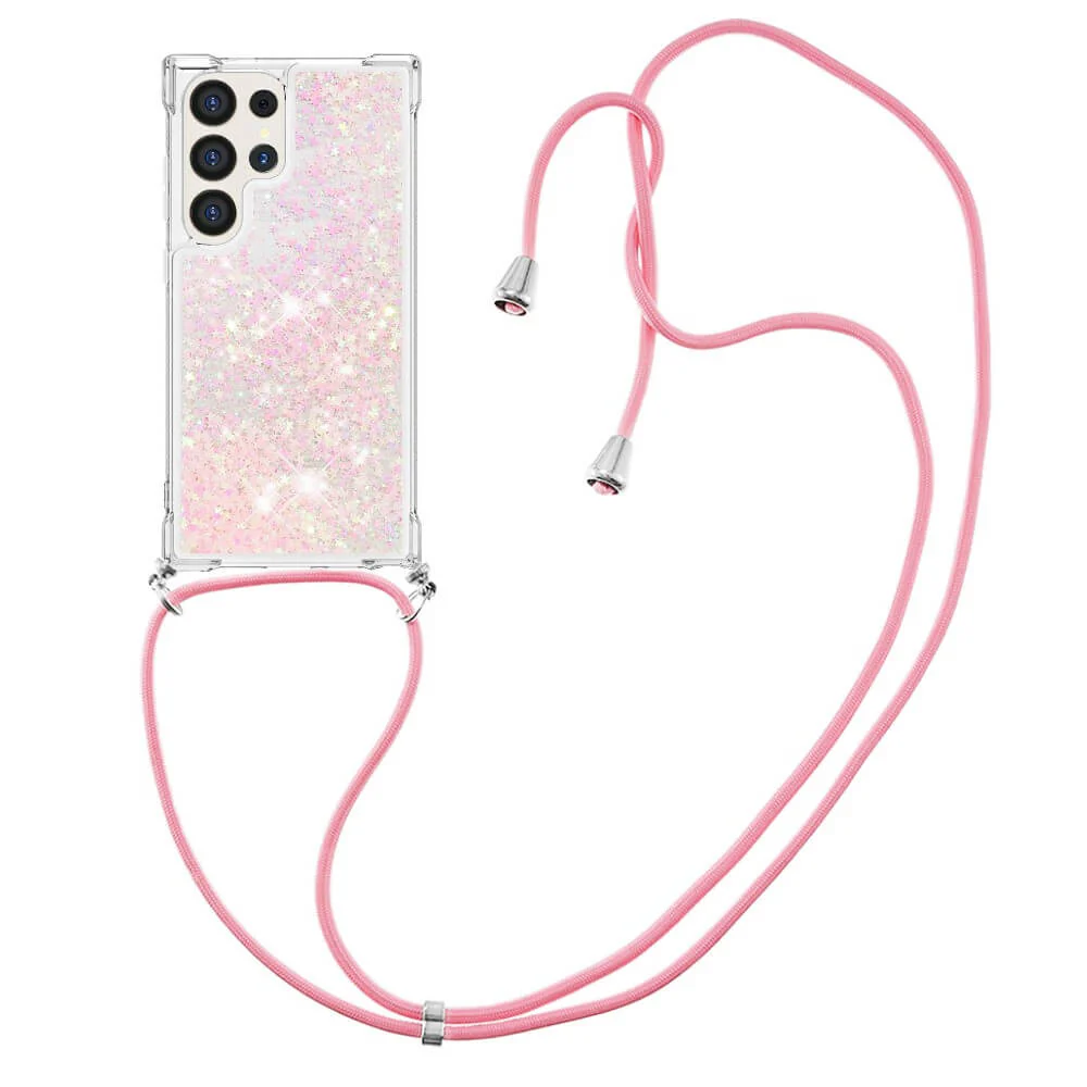 Galaxy S24 Ultra - Glitzer Hülle Mit Umhängeband - Image 9