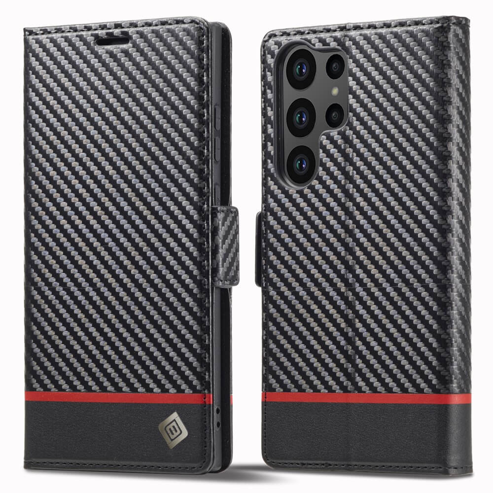 Galaxy S24 Ultra - LC.IMEEKE Hülle Carbon Fiber