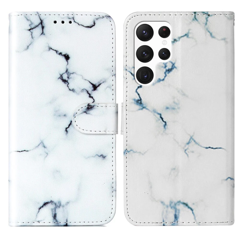 Galaxy S24 Ultra - Leder Etui HĂŒlle Marble - Image 8