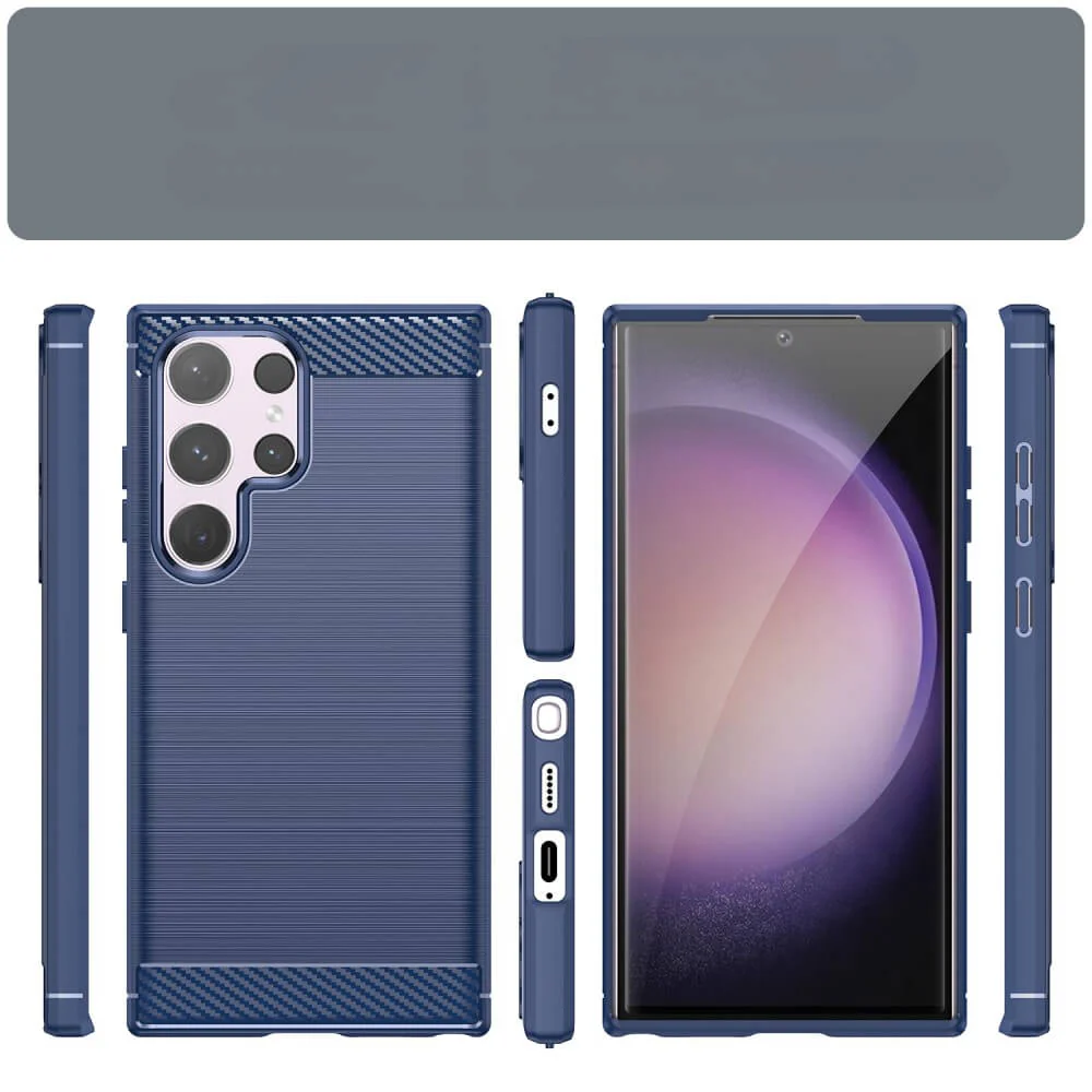Galaxy S24 Ultra - Metall Carbon Look Hülle - Image 7