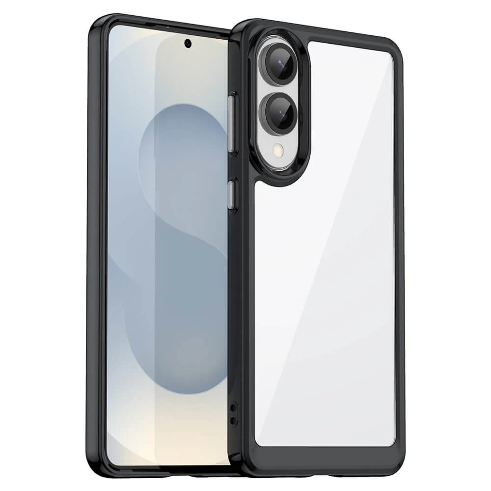 Galaxy S25 Edge - Schützende Acryl-Handyhülle mit erhöhtem Rand