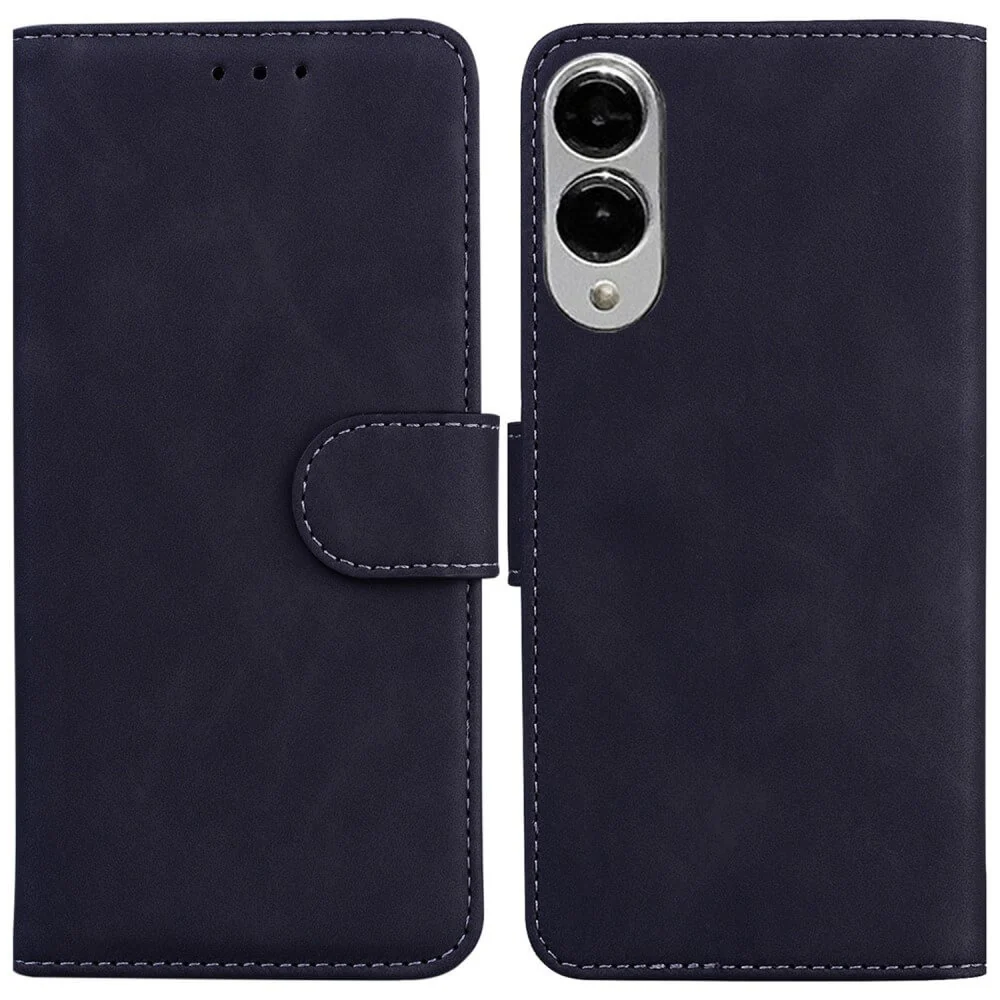 Galaxy S25 Edge - Solide Leder Etui Hülle