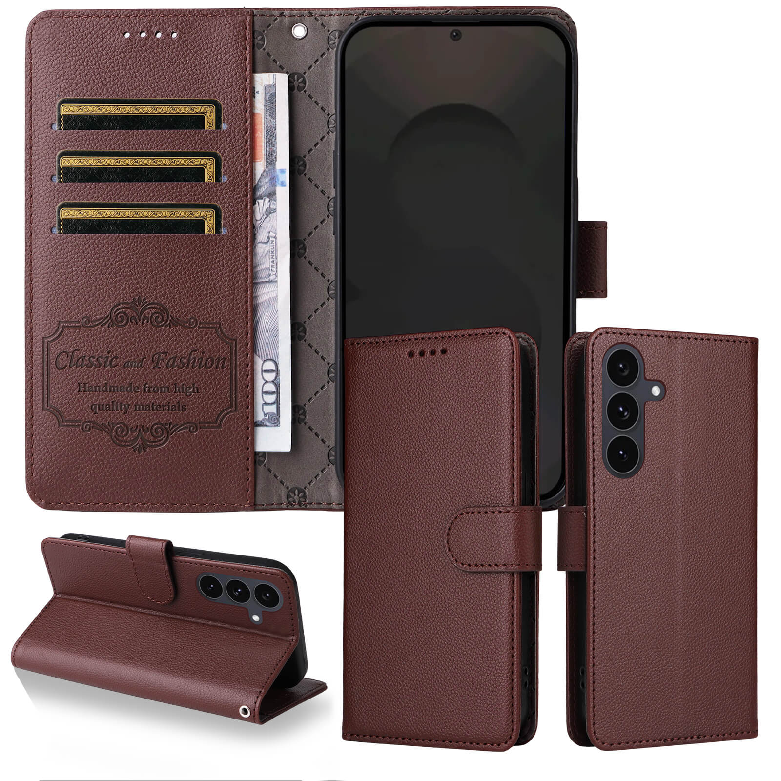Galaxy S25 FE - Lederoptik-HĂŒlle mit strukturierter OberflĂ€che - Image 9
