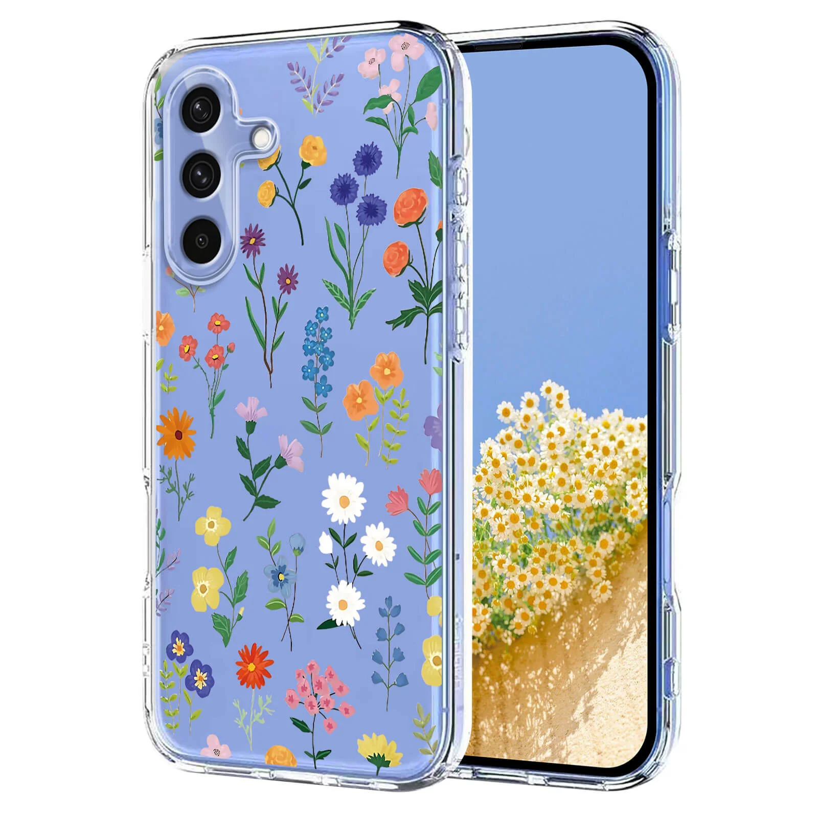 Galaxy S25 FE - Silikon Gummi Hülle Blumen - Image 4