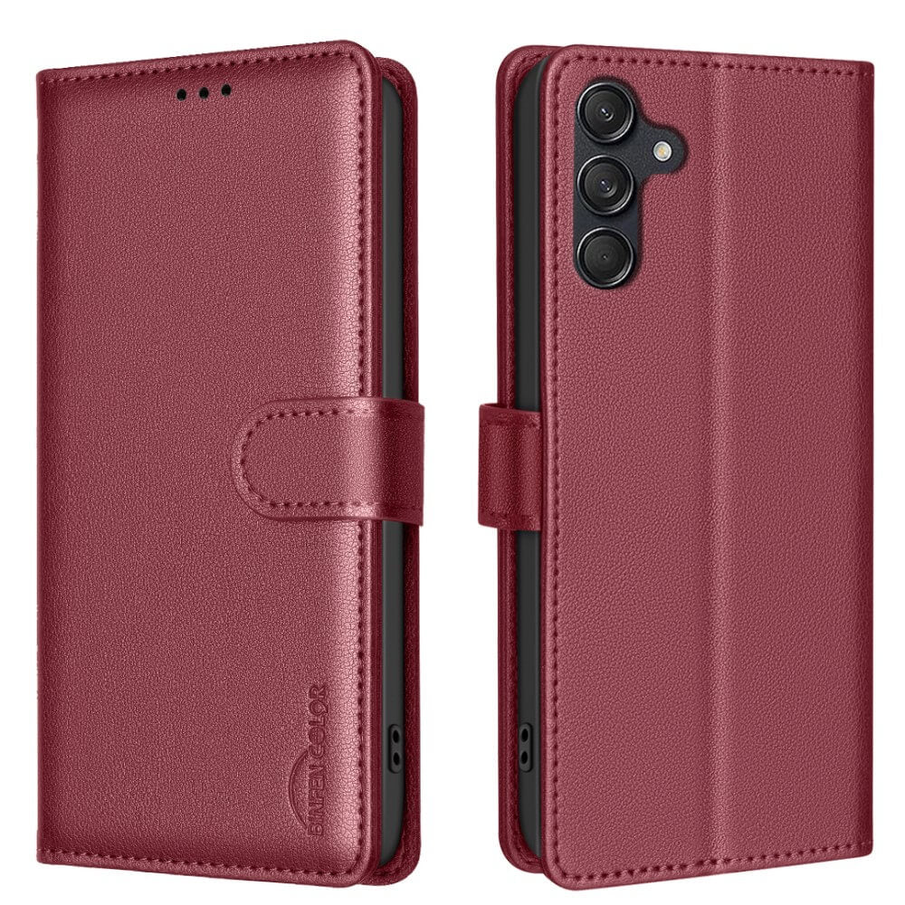 Galaxy S25+ / S24+ Plus - BINFEN Leder Etui Hülle mit RFID Blocker - Image 9
