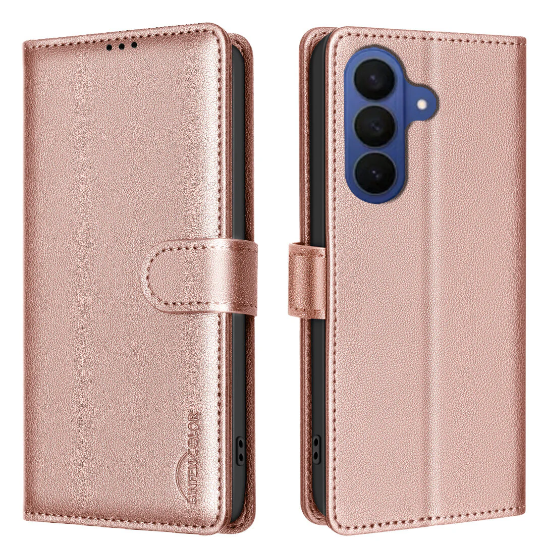 Galaxy S26 - BINFEN Leder Etui Hülle mit RFID Blocker - Image 15