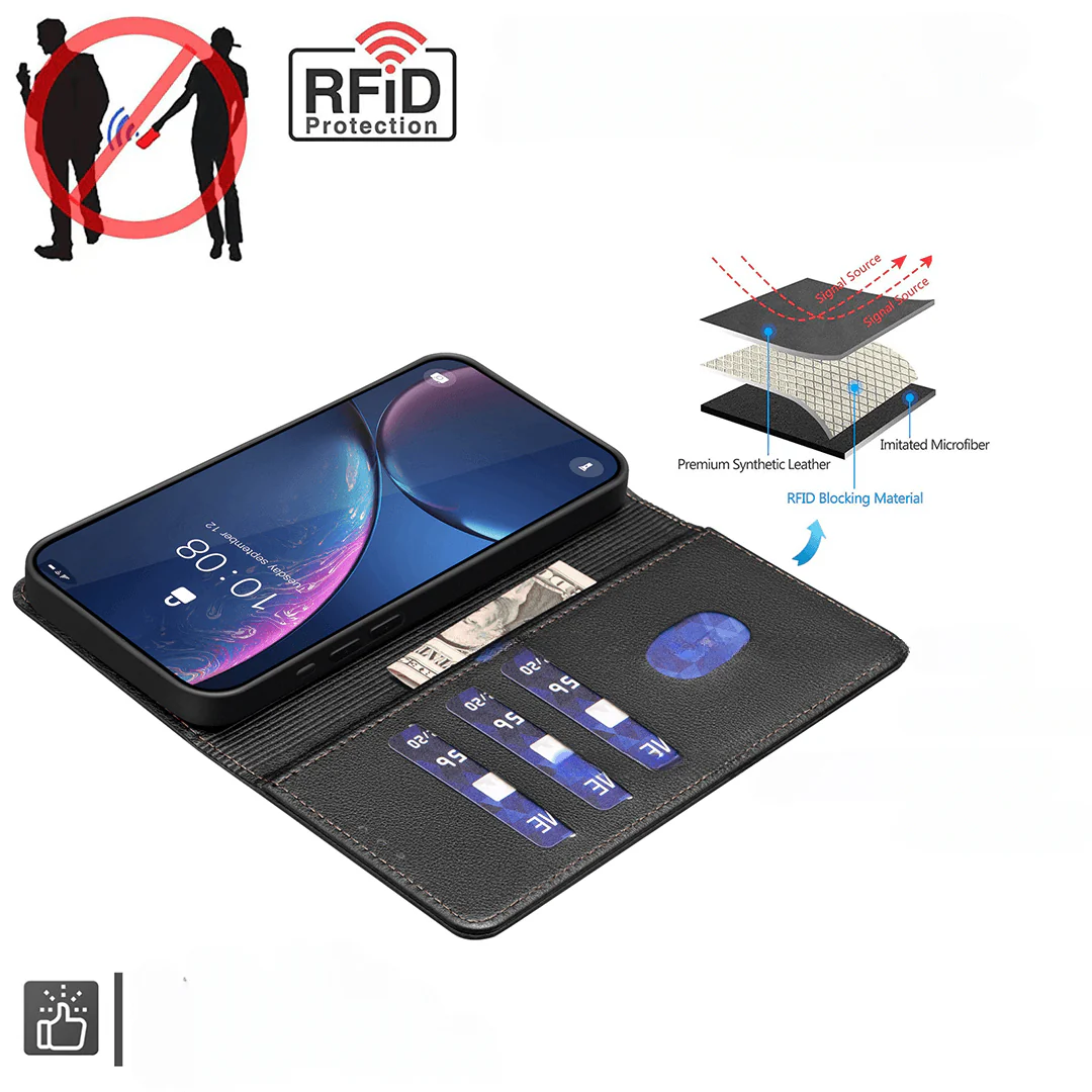 Galaxy S26+ Plus - BINFEN Leder Etui Hülle mit RFID Blocker - Image 6