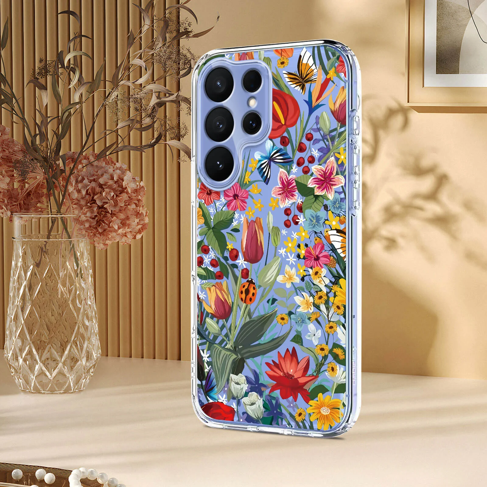 Galaxy S26 Ultra - Silikon Gummi Hülle Blumen - Image 18