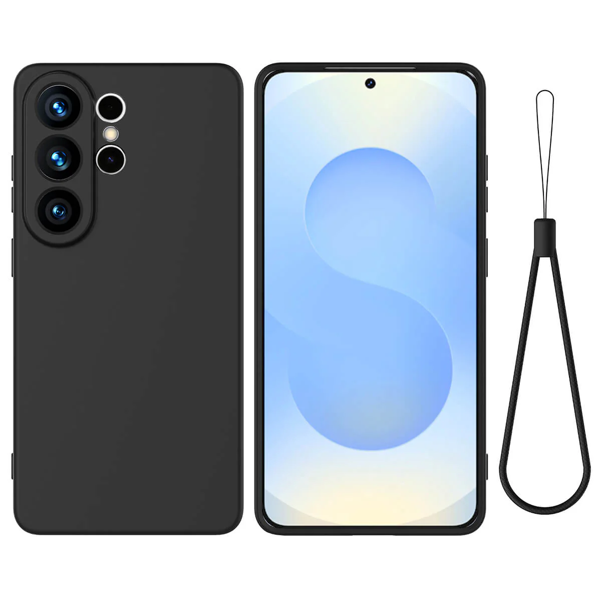 Galaxy S26 Ultra - Silikon Gummi Hülle mit Riemen