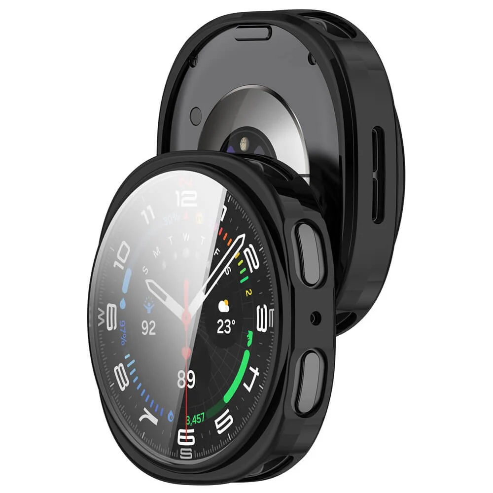 Samsung Galaxy Watch 8 44mm - Gummi Schutz Case Metall-Look - Image 15