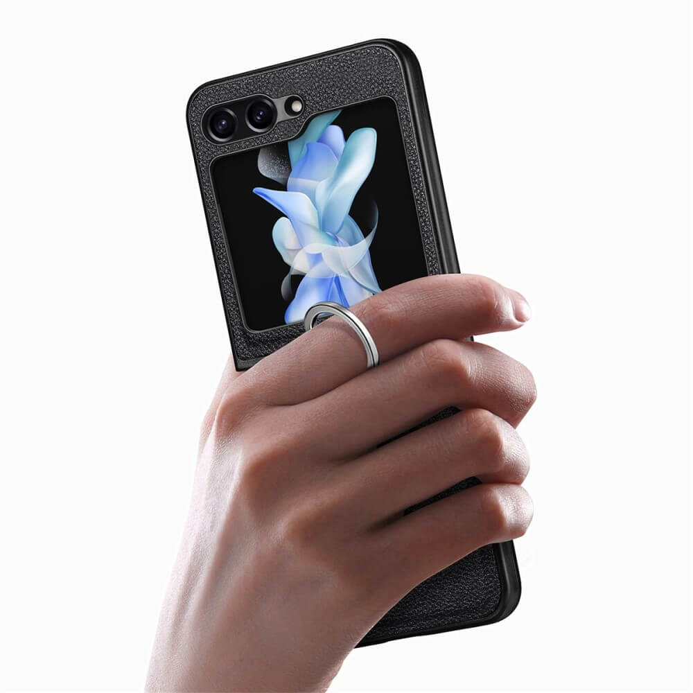Galaxy Z Flip5 - Hybrid Hülle mit Ringhalter Braun - Image 5