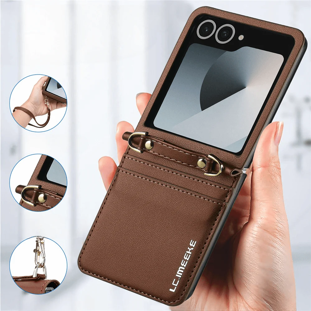 Galaxy Z Flip7 - LC.IMEEKE L1 Series Leder Etui HĂŒlle - Image 11