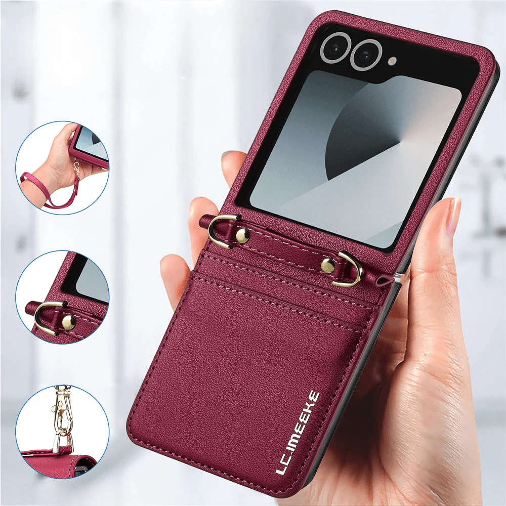Galaxy Z Flip7 - LC.IMEEKE L1 Series Leder Etui HĂŒlle - Image 23
