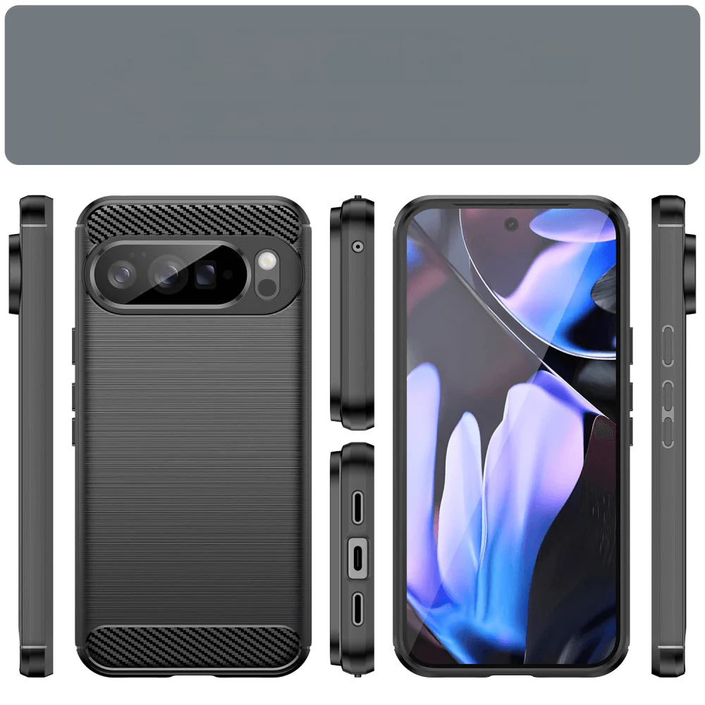Google Pixel 10 Pro XL - Metall Carbon Look Hülle - Image 3