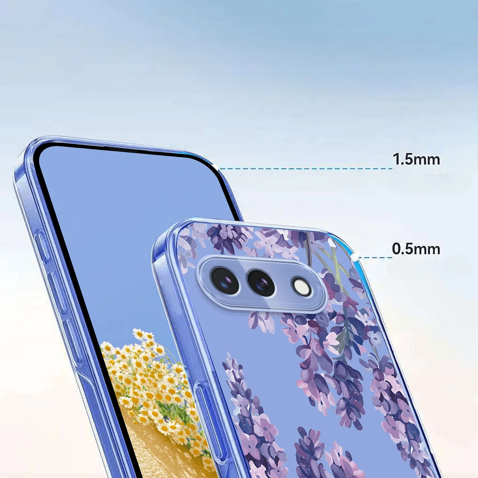 Google Pixel 10a - Silikon Gummi Hülle Blumen - Image 13