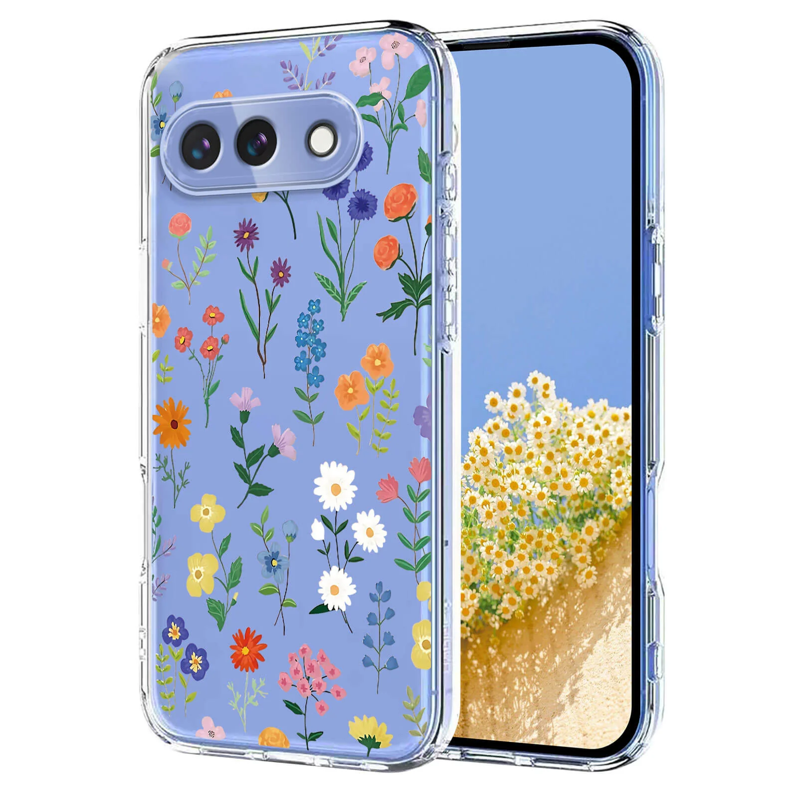 Google Pixel 10a - Silikon Gummi Hülle Blumen - Image 7