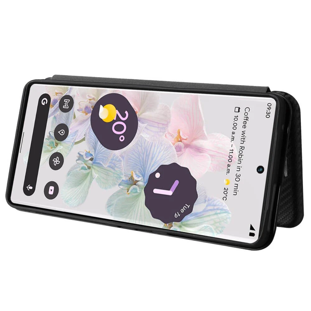 Google Pixel 7 Pro - Carbon Look Flip Case - Image 10