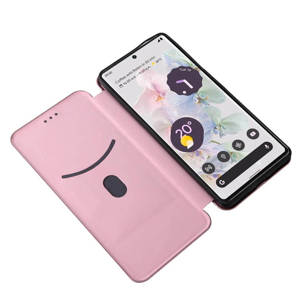 Google Pixel 7 Pro - Carbon Look Flip Case - Image 16