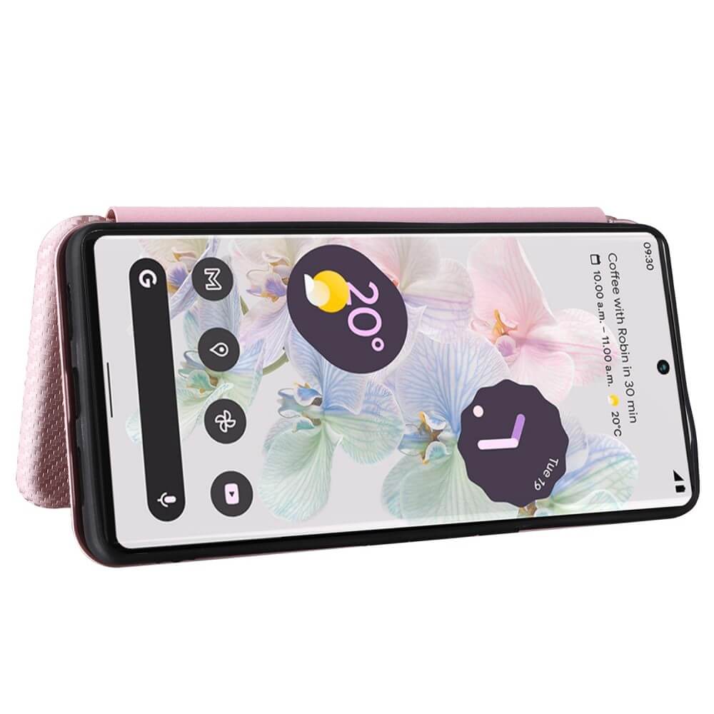 Google Pixel 7 Pro - Carbon Look Flip Case - Image 18