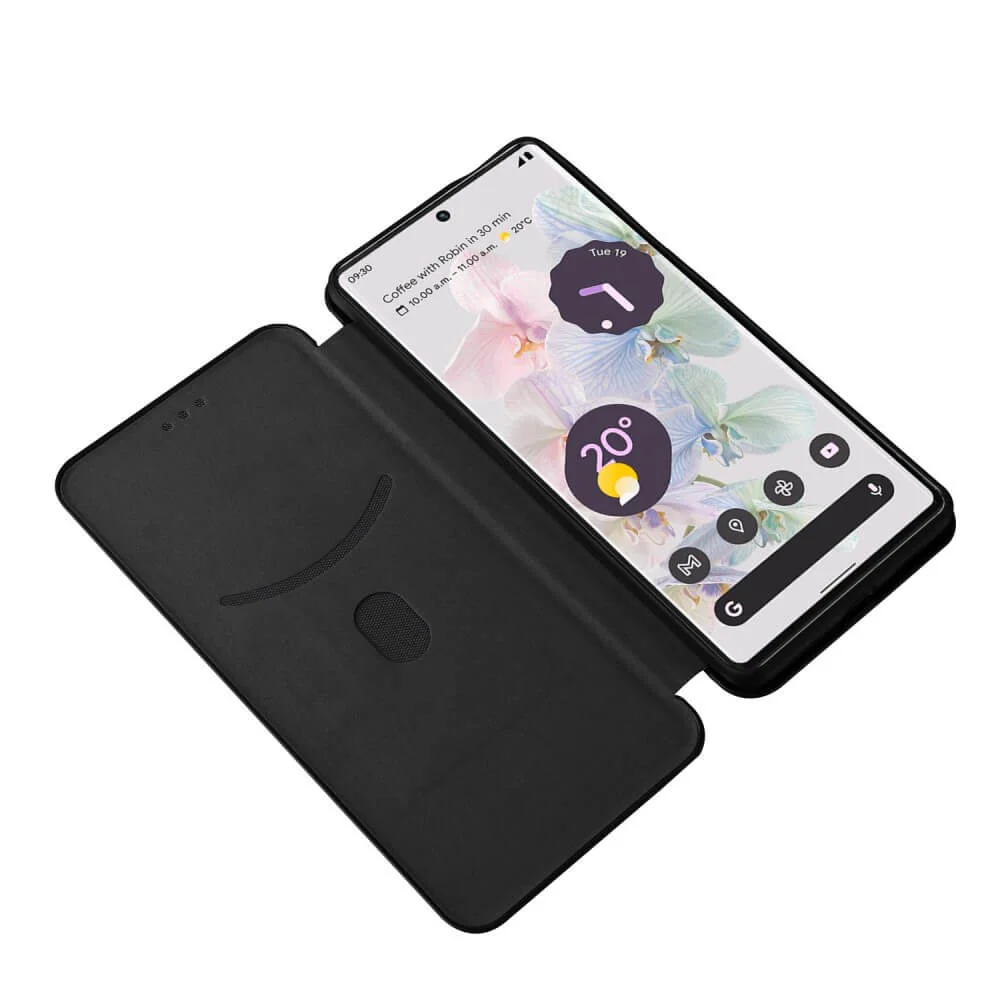 Google Pixel 7 Pro - Carbon Look Flip Case - Image 7