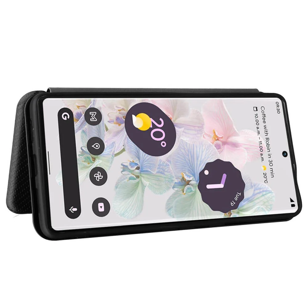 Google Pixel 7 Pro - Carbon Look Flip Case - Image 9