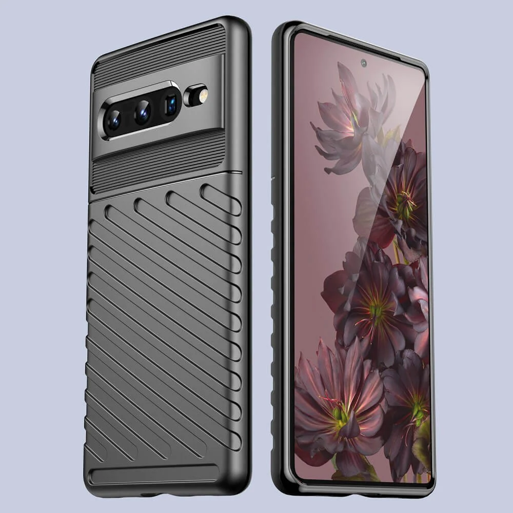 Google Pixel 7 Pro - Textur Gummi Hülle Schwarz - Image 3