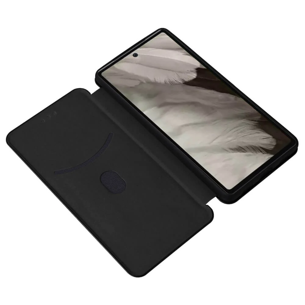 Google Pixel 7a - Carbon Look Flip Case - Image 2