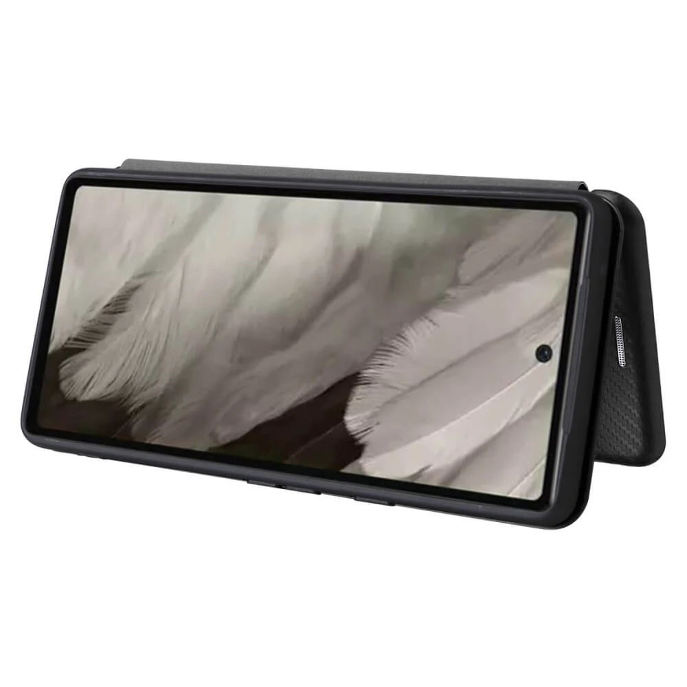 Google Pixel 7a - Carbon Look Flip Case - Image 3