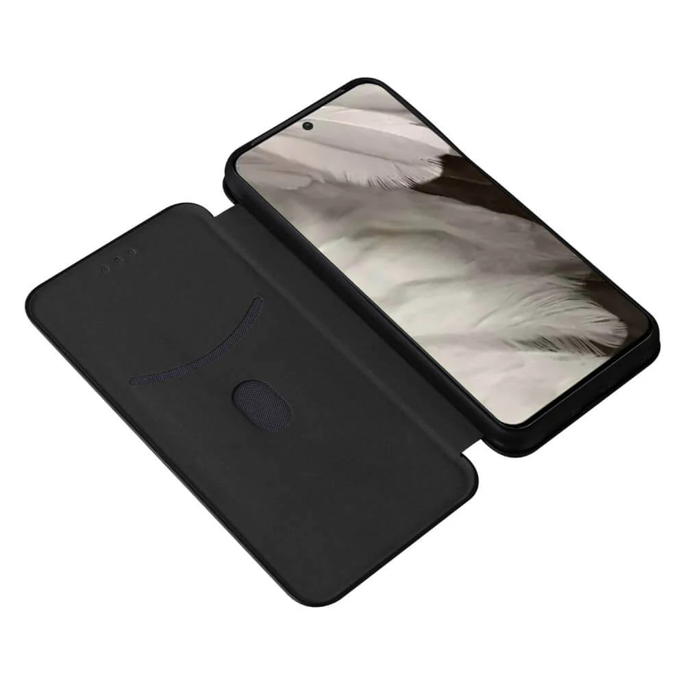 Google Pixel 8 - Carbon Look Flip Case - Image 2