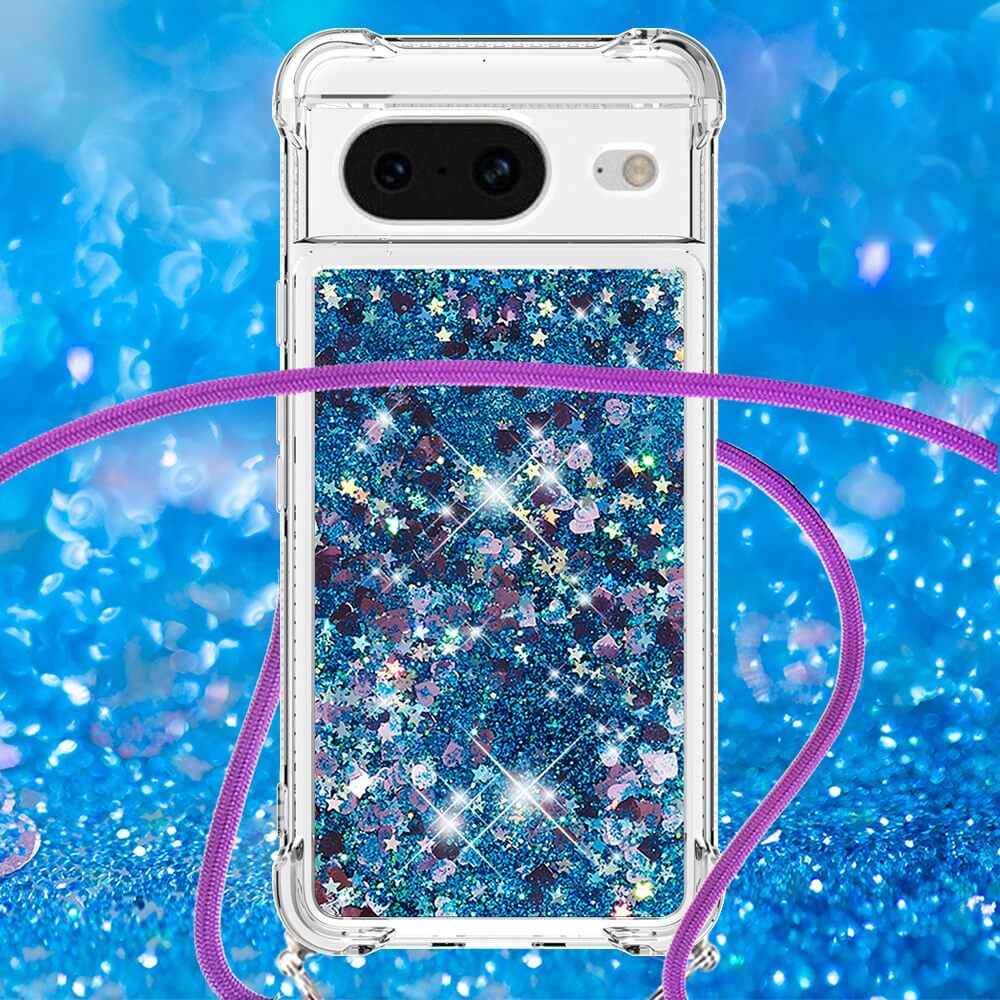 Google Pixel 8 - Glitzer Hülle Mit Umhängeband - Image 13