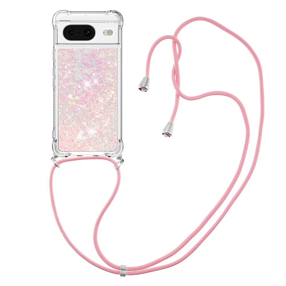 Google Pixel 8 - Glitzer Hülle Mit Umhängeband - Image 6